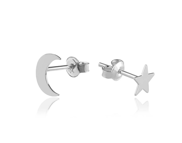 kolczyki księżyc i gwiazdka