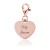 zawieszka do bransoletek serce rose gold