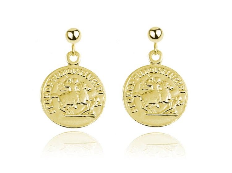 kolczyki złote monety