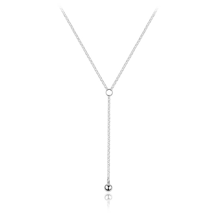 naszyjnik srebro kulka krawatka