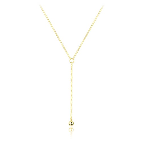 naszyjnik złoty krawatka kulka