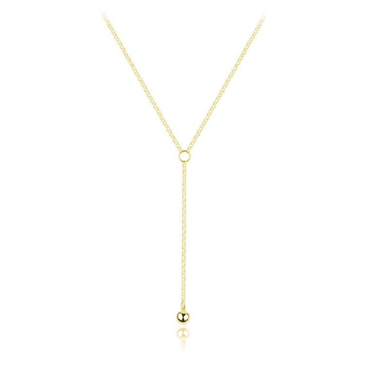 naszyjnik złoty krawatka kulka