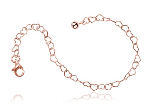 bransoletka łańcuszek serca