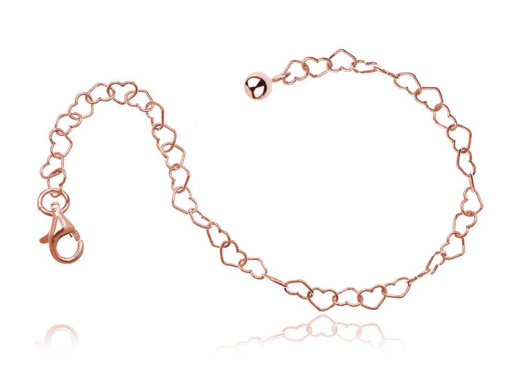 bransoletka łańcuszek serca