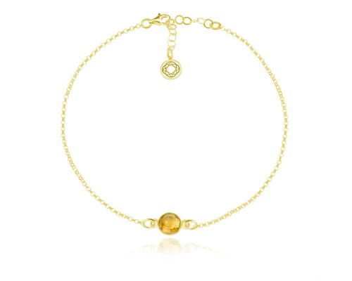 bransoletka z naturalnym cytrynem