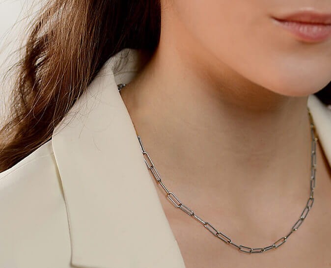 łańcuszek prostokątne oczka