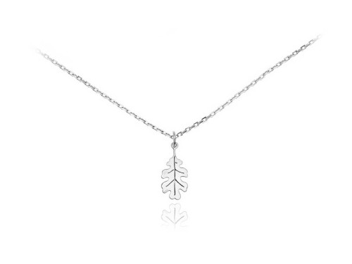 naszyjnik z liściem dębu