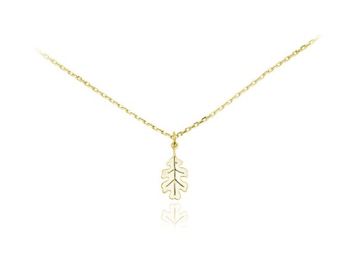 naszyjnik z lisciem dębu