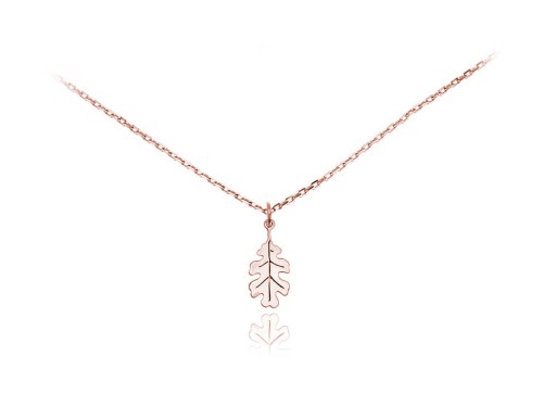 naszyjnik z liściem dębu