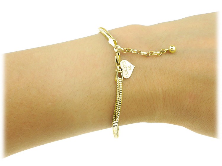 bransoletka modułowa gruby łańcuszek złota