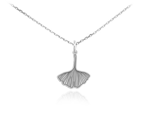 naszyjnik z liściem miłorzębu