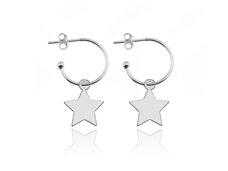 kolczyki koła gwiazdki