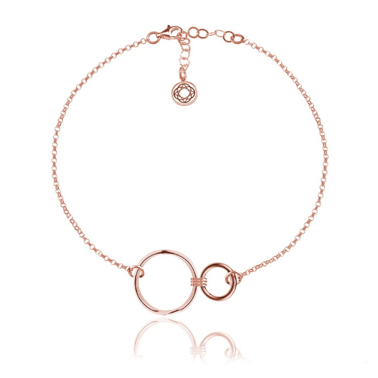 brasnoletka koła kółka różowe złoto