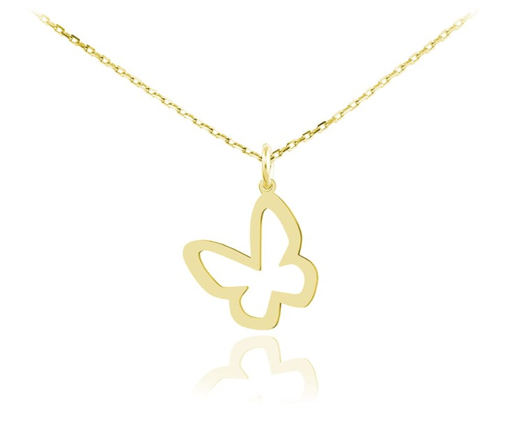 naszyjnik złoty motylek