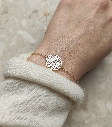 bransoletka rozeta złota