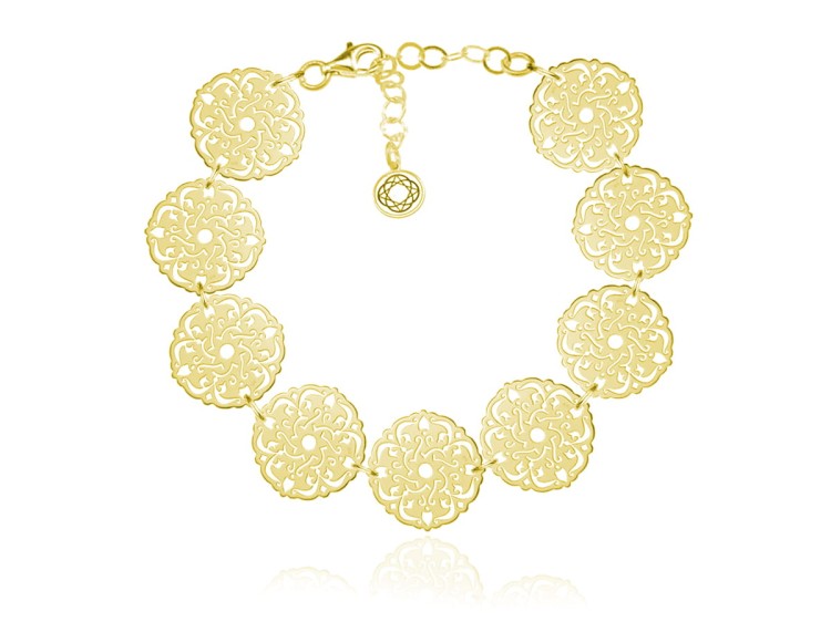 bransoletka z rozet złota