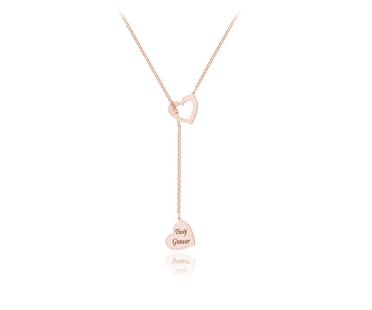 naszyjnik z sercem przekładany