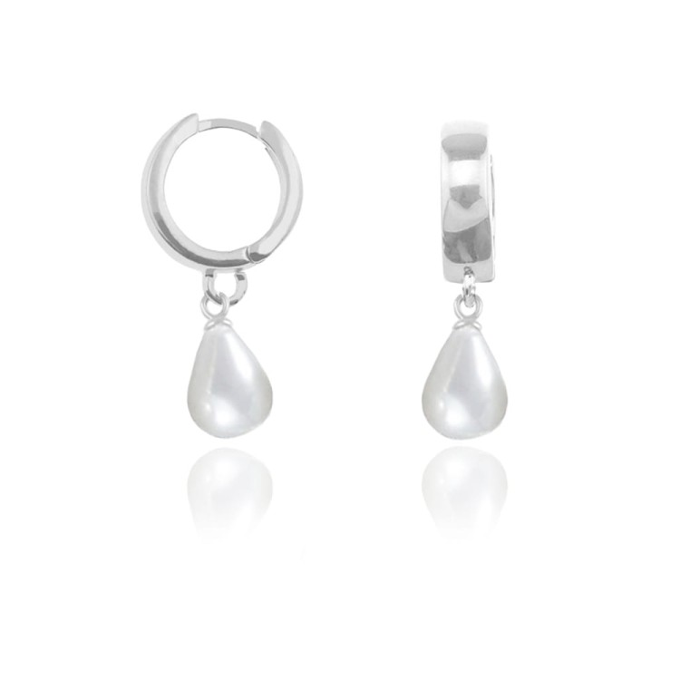 kolczyki z naturalna perłą majorka