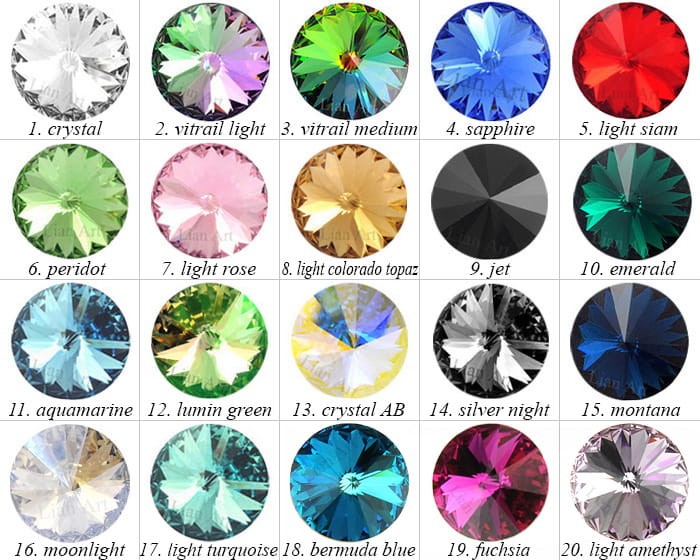 kryształ Rivoli 12 mm wybór kolorów