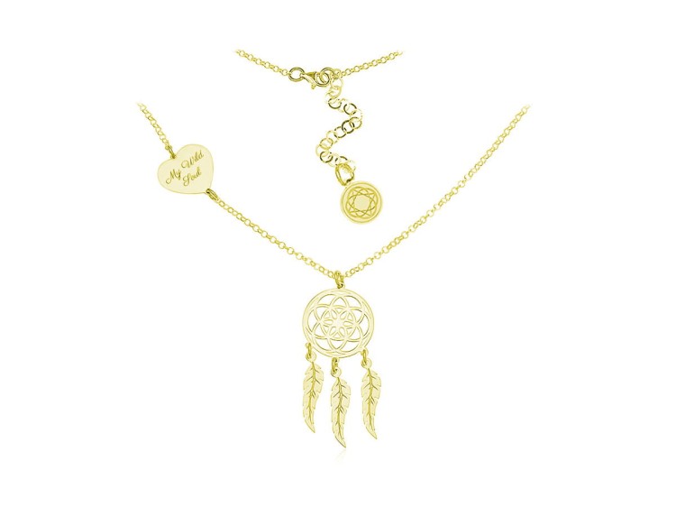 naszyjnik łapacz snów dreamcatcher serce
