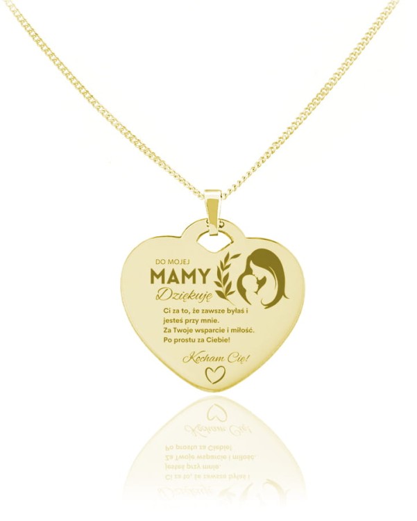 naszyjnik serce duże dla mamy