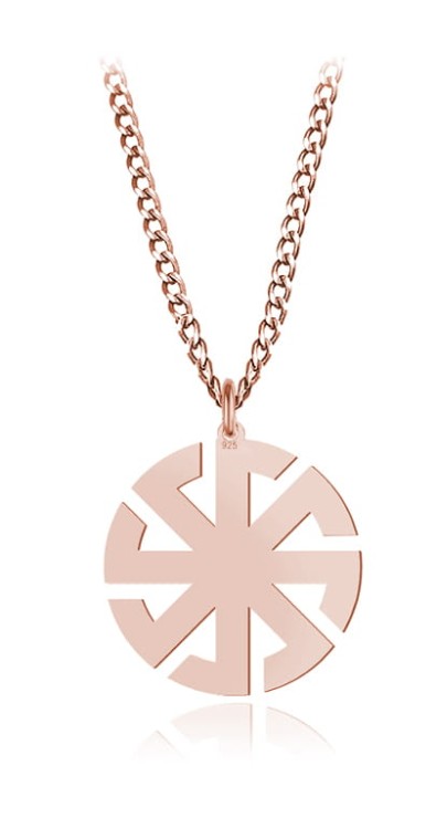 naszyjnik kołowrót różowe złoto