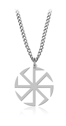 naszyjnik kołowrót słowiański platynowany