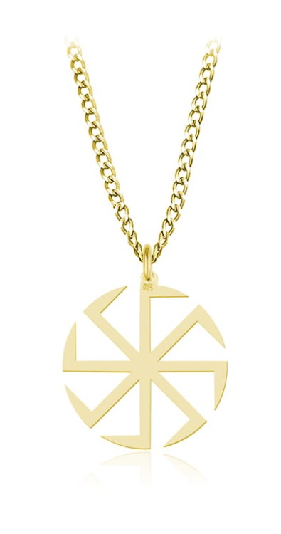 naszyjunik kołowrót złoty