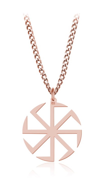 naszyjnik kołowrót słowiański różowe złoto