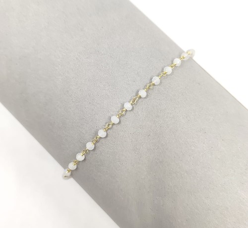 bransoletka kamień księżycowy złota