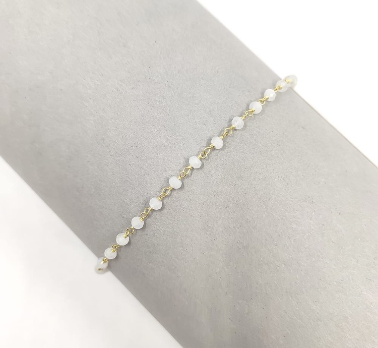 bransoletka kamień księżycowy złota