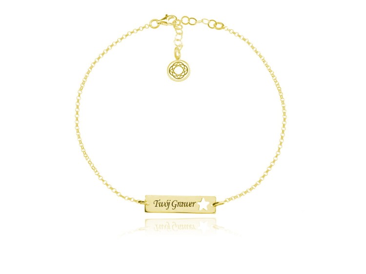 bransoletka z gwiazdką 24k złocenie