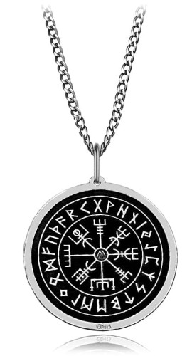 naszyjnik męski Vegvisir platynowany