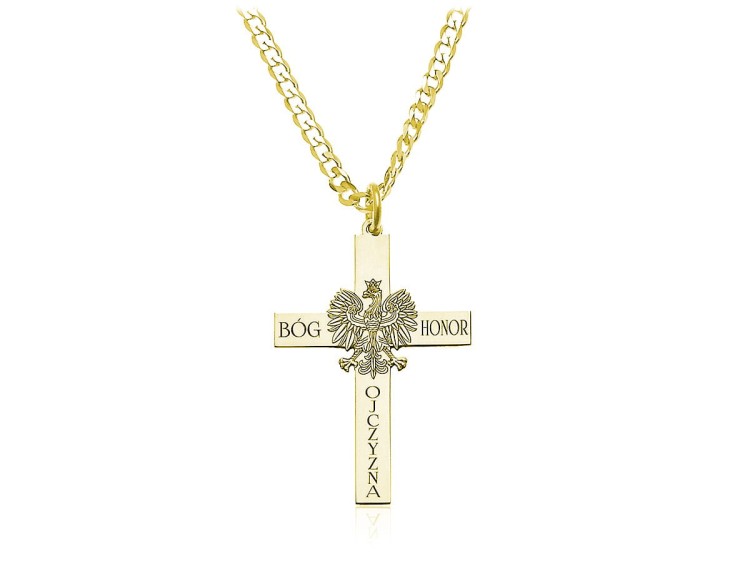 nasyzjnik z krzyżem złoty