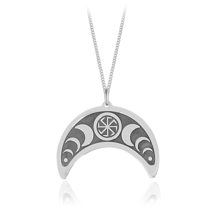 naszyjnik Lunula fazy księżyca Kołowrót