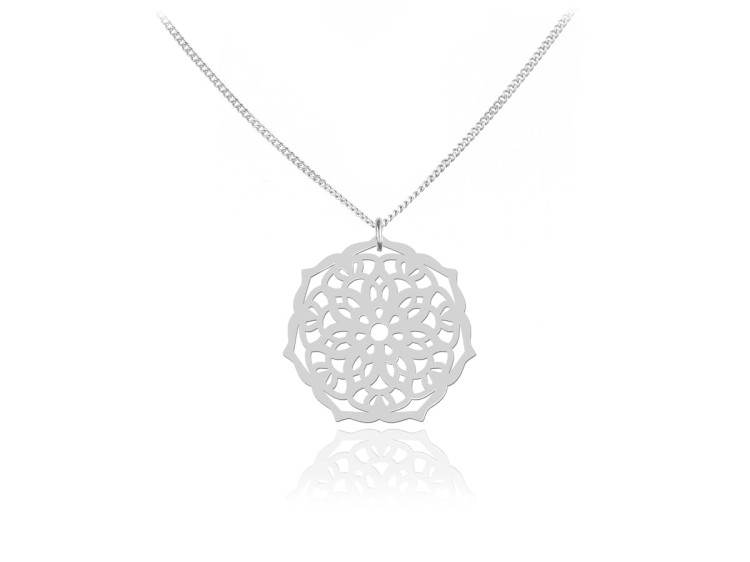 rozeta mandala naszyjnik