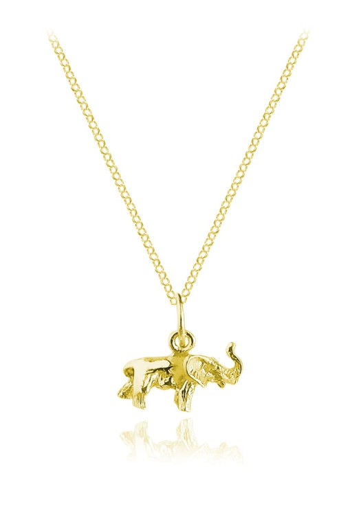 naszyjnik łańcuszek mały słonik