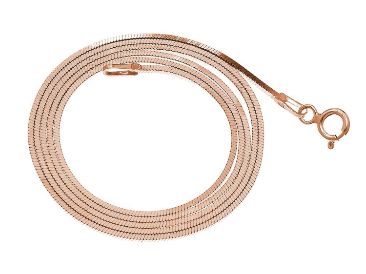 Łancuszek żmijka diamentowana kwadratowa rose gold