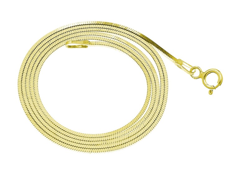 Łancuszek żmijka diamentowana kwadratowa złocony