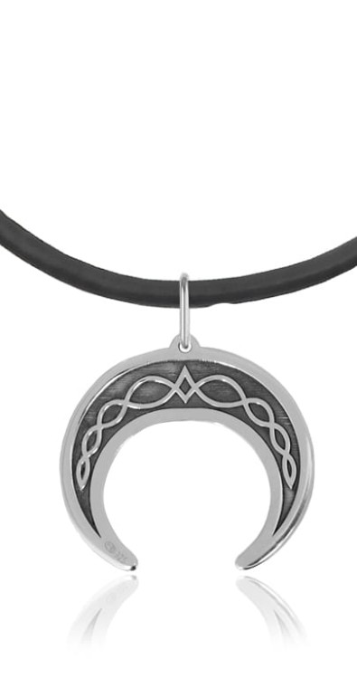 nasyzjnik celtycki księżyc na rzemieniu