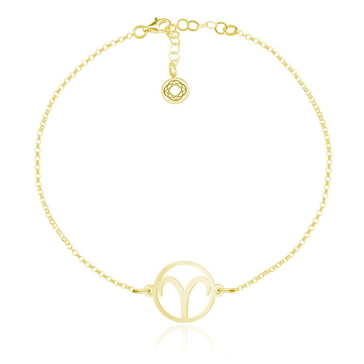 bransoletka ze znakiem zodiaku złota