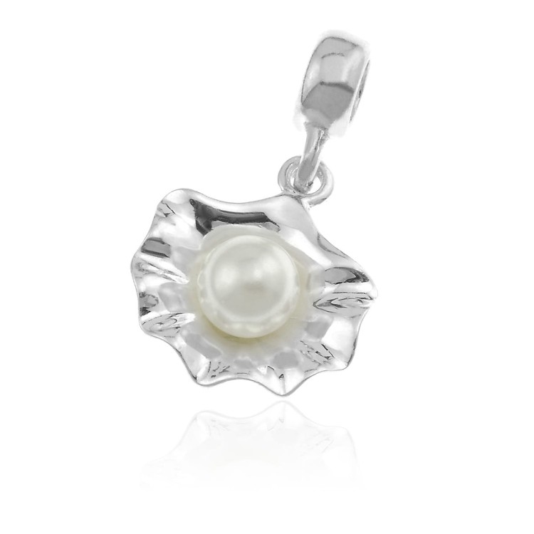 charms zawieszka modułowa do bransoletek beads muszelka z perła