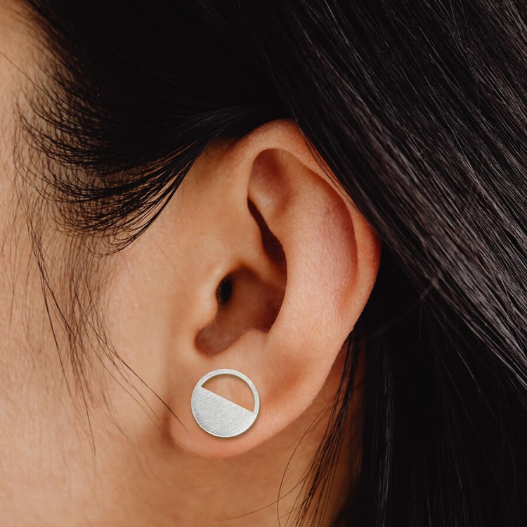 kolczyki pół koła minimalisyczne