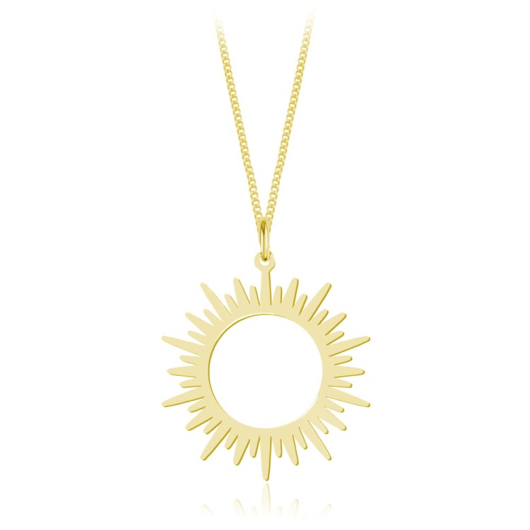 naszyjnik słońce złoty łańcuszek pancerka