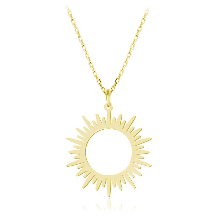 naszyjnik słońce złoty łańcuszek ankier