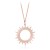 naszyjnik z motywem słońca różowe złoto łańcuszek pancerka