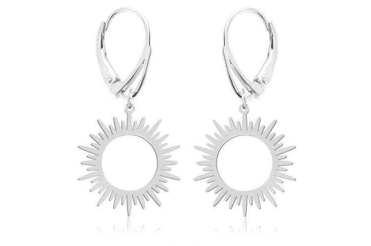 kolczyki wiszące angielskie słońce