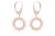 kolczyki wiszące angielskie słońce różowe złoto