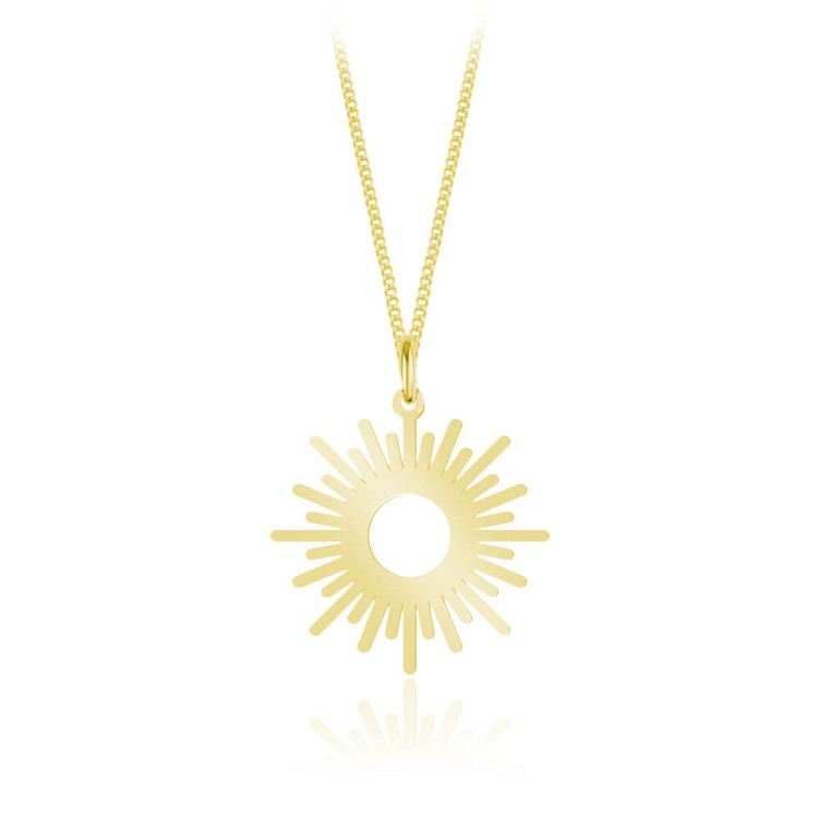 naszyjnik słońce łańcuszek pancerka