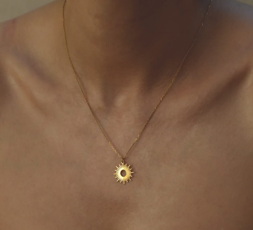 naszyjnik słońce łańcuszek pancerka